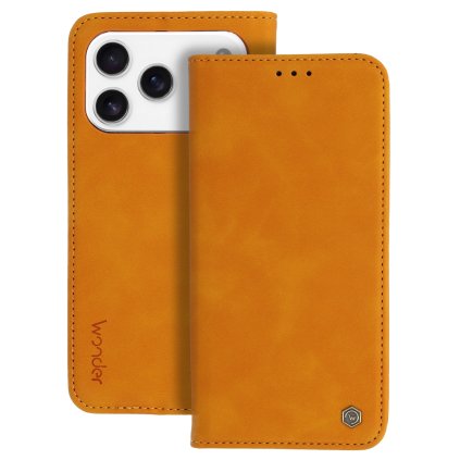 Knižkové puzdro Wonder Smart pre iPhone 17 Pro Max Cosmic Orange.