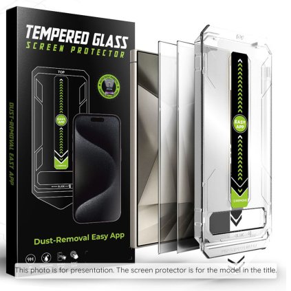 Techsuit - [kompatibilné s odomykaním odtlačkom prsta] TitanGlass CrystalHD (2 balenie) - Samsung Galaxy S25 FE - Privacy