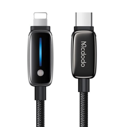 Mcdodo – dátový kábel (CA-0050) – s automatickou úpravou jasu, USB-C na Lightning, 36W, 1,2m – čierny