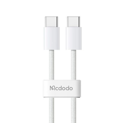 Mcdodo – dátový kábel (CA-5690) – USB-C na USB-C, rýchle nabíjanie PD, 3A, 60W, 480Mbps, 1m – biely