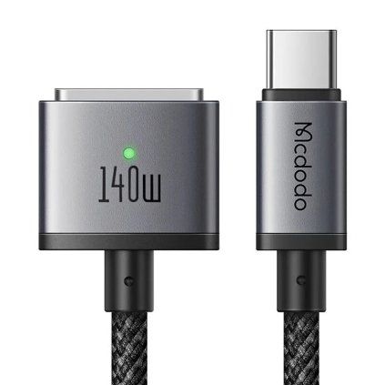Mcdodo – magnetický kábel (CA-1470) – USB-C na MagSafe 3, 140W, LED indikátor, 2m – čierny