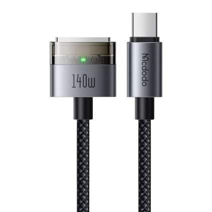 Mcdodo - magnetický kábel (CA-2070) - USB-C na MagSafe 3, 140W, LED indikátor, 2m - čierny