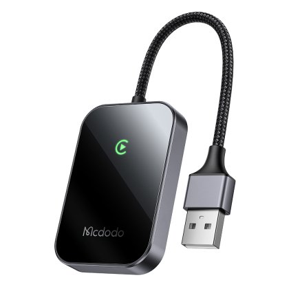 Mcdodo - CarPlay adaptér (CA-7210) - bezdrôtový, USB, 1A, Bluetooth 2.1+EDR/3.0/4.X/5, čip A7, podpora OTA, Siri - čierny