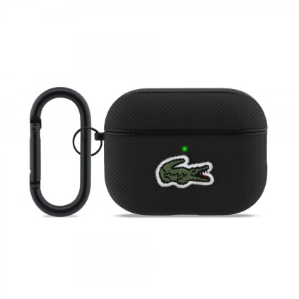 Puzdro Lacoste Petit Pique Croc Logo Patch pre AirPods Pro 3 Čierna