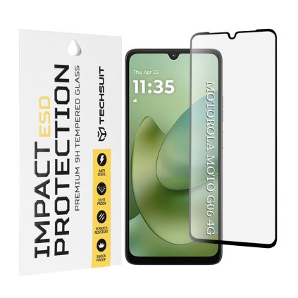 Techsuit - ESD sklo - Motorola Moto G06 / Moto G06 Power - čierne