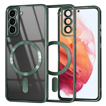 Techsuit - Luxusný Kryštálový MagSafe - Samsung Galaxy S21 5G - Tmavo zelený