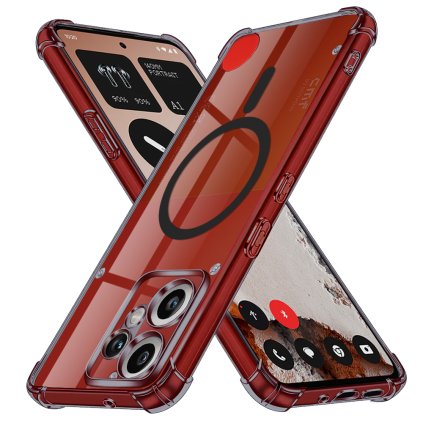 Techsuit Nárazuvzdorný priehľadný silikónový MagSafe Nothing CMF Phone 2 Pro dymovo čierny.