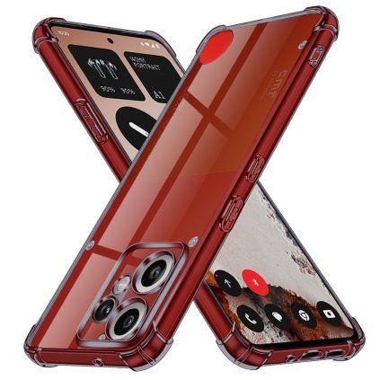 Techsuit Shockproof priehľadný silikónový obal Nothing CMF Phone 2 Pro dymovo čierny