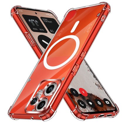 Techsuit Shockproof priehľadný silikónový MagSafe pre Nothing CMF Phone 2 Pro priehľadný