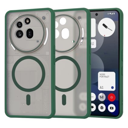 Techsuit HaloFrost MagSafe Series Nothing Phone (3a) Pro Polnočná zelená