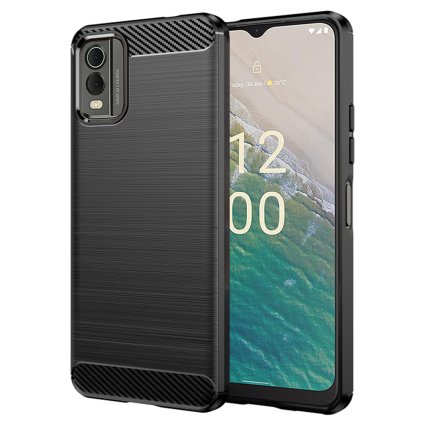 Techsuit Karbón Silikón Nokia C32 Čierna