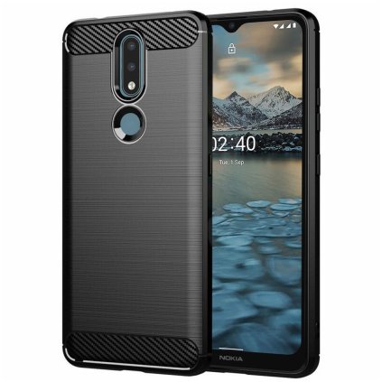 TechSuit Karbón Silikón Nokia 2.4 Čierna
