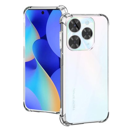 Techsuit Shockproof priehľadný silikón Tecno Spark 20 Pro priehľadný.