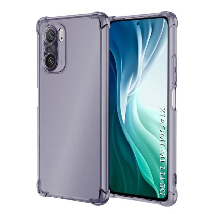 Techsuit Shockproof priehľadný silikón Xiaomi Mi 11i Poco F3 dymovo čierny.
