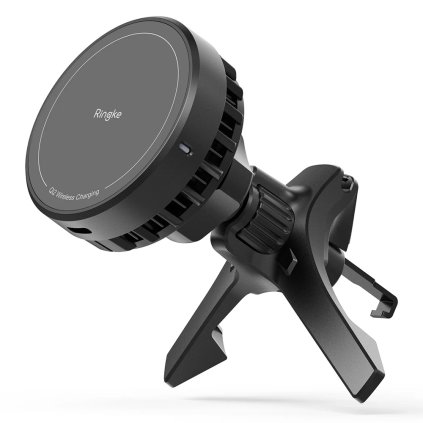 Ringke - držiak do auta s bezdrôtovým nabíjaním Peltier - magnetický, Qi2, do vetracej mriežky, 25W - čierny