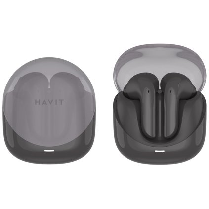 Havit – bezdrôtové slúchadlá Modern Buds (TW974) – na hranie hier, s mikrofónom, Bluetooth 5.3, TWS, ENC, USB-C, 400mAh – čierna