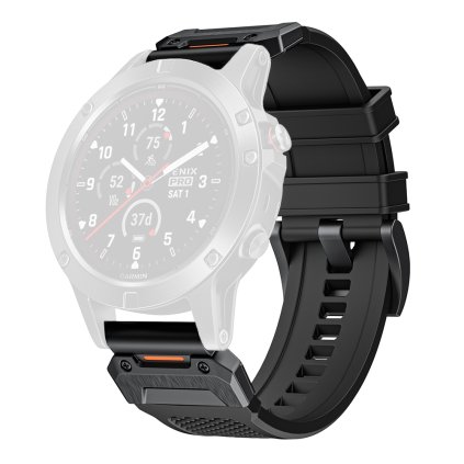 Techsuit – remienok QuickFit 22mm (W068) – Garmin Fenix 5/5 Plus 6/6 Pro/7/Forerunner 935/945/970/ Approach S60 – čierny