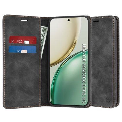 Techsuit - Pohodlné Puzdro - Honor Magic8 Lite - čierna