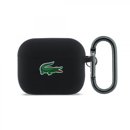 Obal Lacoste Liquid Silicone Croc Logo pre AirPods Pro 3 Black