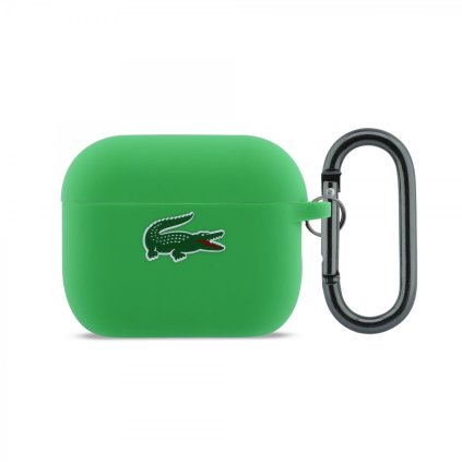 Puzdro Lacoste Liquid Silicone Croc Logo pre AirPods Pro 3 Zelené