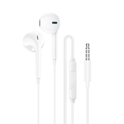 Slúchadlá Borofone BM100 Fuente s mikrofónom biele