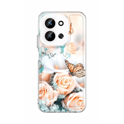 Zadný pevný kryt Image na Xiaomi Redmi 15C Ruža s motýľom