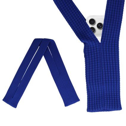 Popruh s vreckom - zafírový