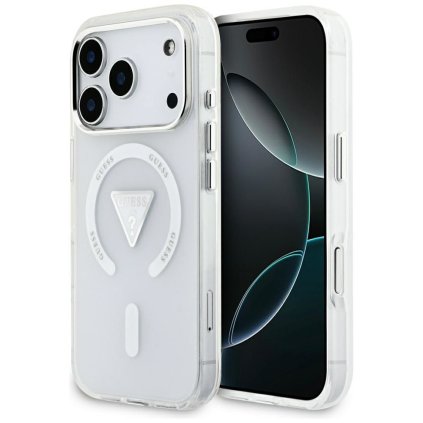 Guess IML gradient triangle logo MagSafe iPhone 17 Pro číry