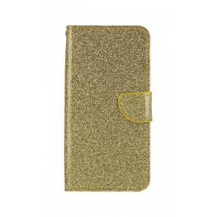 Flipové puzdro na Huawei P Smart 2019 glitter zlaté