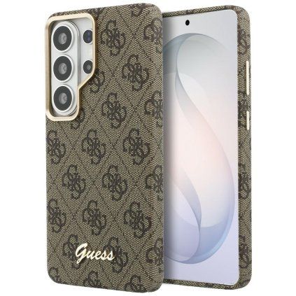 Guess - 4G Script MagSafe (GUHMS26S5P4FWMSW) - Samsung Galaxy S26 - hnedá