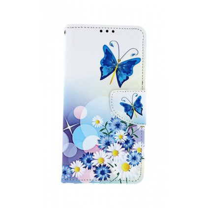 Flipové puzdro na Huawei Y6 2019 Biele s motýlikom