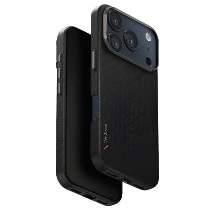 kryt UNIQ keva aramid iPhone 17 Pro Max grafitový