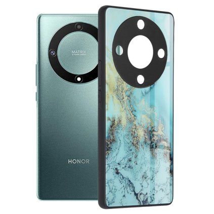Kryt Techsuit Glaze Series pre Honor Magic5 Lite oceánsky modrý