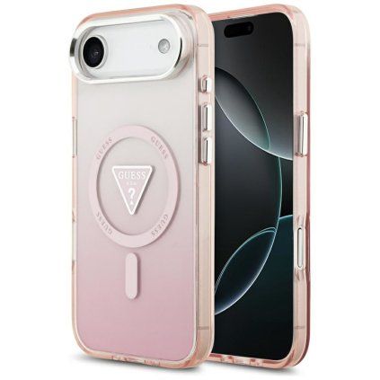 Guess IML Gradient Triangle Logo MagSafe pre iPhone 17 Air ružový