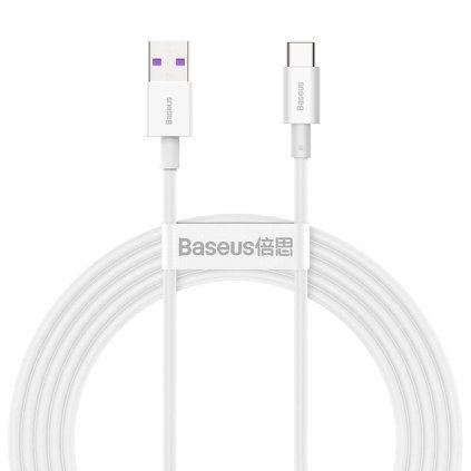 Dátový kábel Baseus Superior Series Fast Charging USB-A-USB-C 66W 2m biely