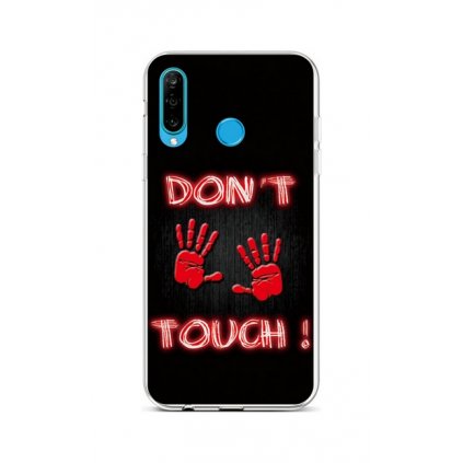 Zadný silikónový kryt na Huawei P30 Lite Dont Touch Red