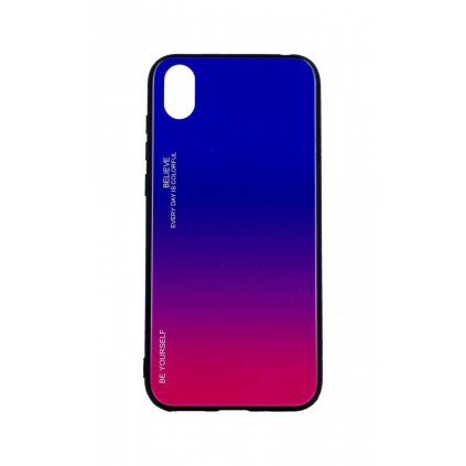 Zadný pevný kryt LUXURY na Huawei Y5 2019 dúhový fialový