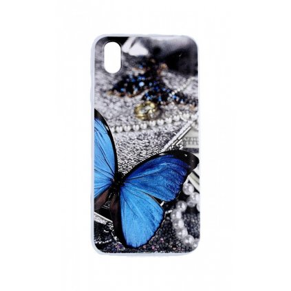 Zadný silikónový kryt na Huawei Y5 2019 Modrý motýlik