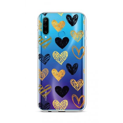 Zadný silikónový kryt na Huawei P30 Lite Srdce