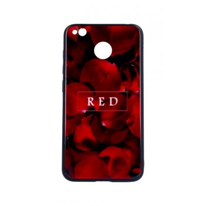 Zadný pevný kryt GLASS na Xiaomi Redmi 4X Red