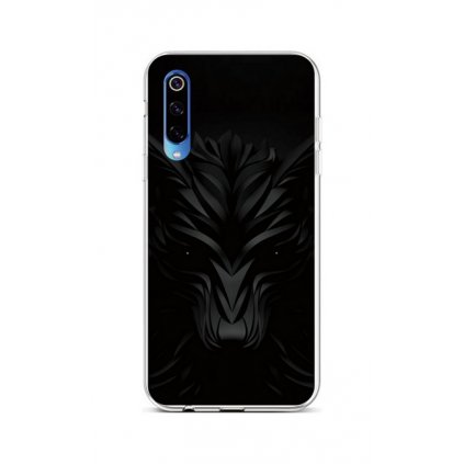 Zadný silikónový kryt na Xiaomi Mi 9 Čierny vlk