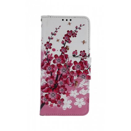 Flipové puzdro na Xiaomi Mi 9 kvety textil