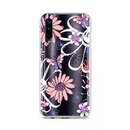 Zadný silikónový kryt na Xiaomi Mi A3 Flowers