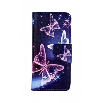 Flipové puzdro na Xiaomi Mi 9 SE Modré s motýlikmi
