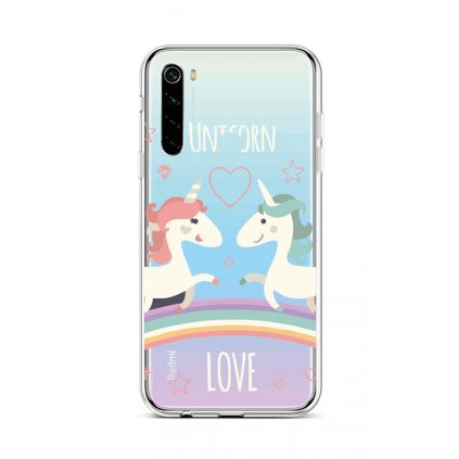 Zadný silikónový kryt na Xiaomi Redmi Note 8 Unicorn Love