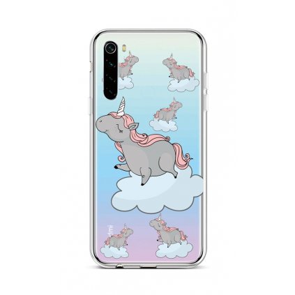 Zadný silikónový kryt na Xiaomi Redmi Note 8 Grey Unicorns