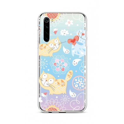 Zadný silikónový kryt na Xiaomi Redmi Note 8 Happy Cats
