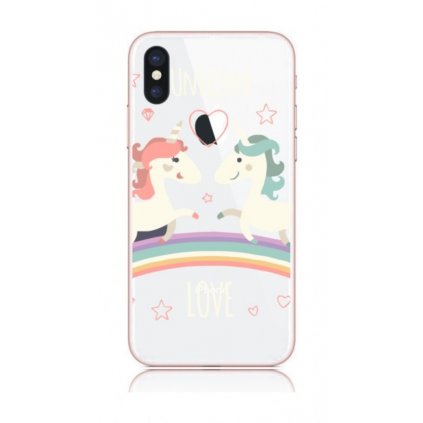 Zadný kryt na iPhone X Unicorn Love
