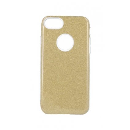 Zadný pevný kryt Forcell na iPhone 8 glitter zlatý