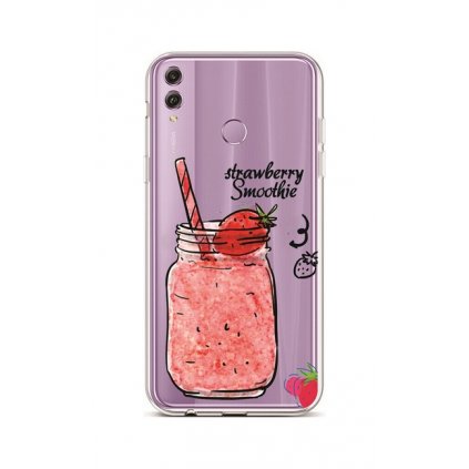 Zadný silikónový kryt na Honor 8X Strawberry Smoothie